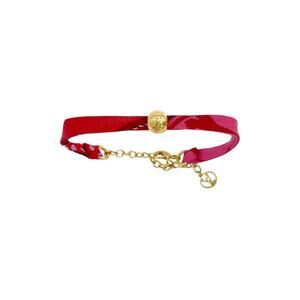 LOUIS VUITTON Silk Be Mindful Bracelet in Red & Pink